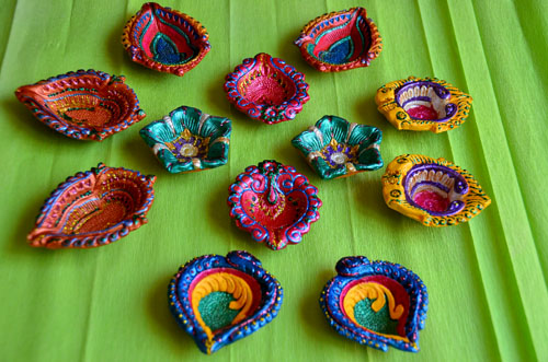 handmade decorative diya for diwali