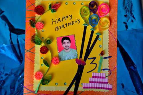 paper quilling birthday card