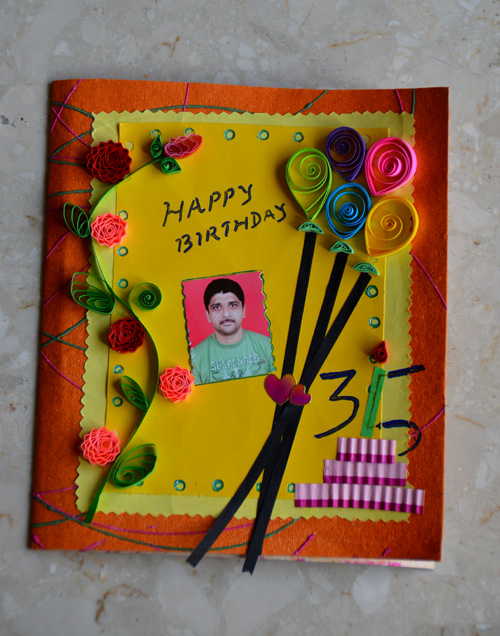 paper quilling birthday card