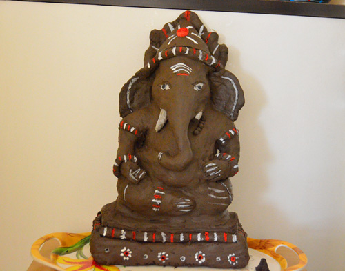 hand made ganapati idol for vinayaka chaturthi