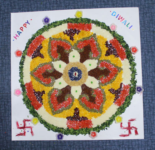 decorative rangoli for diwali