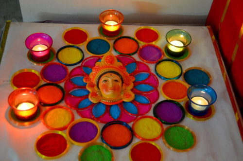 Bangle Rangoli during Golu