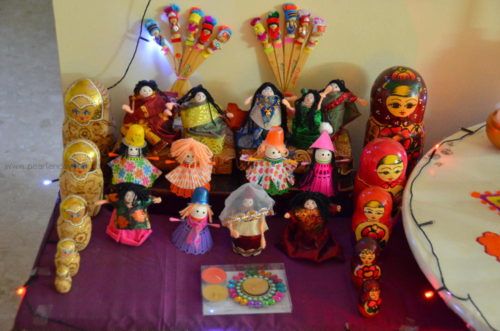 Dolls on the golu for navratri